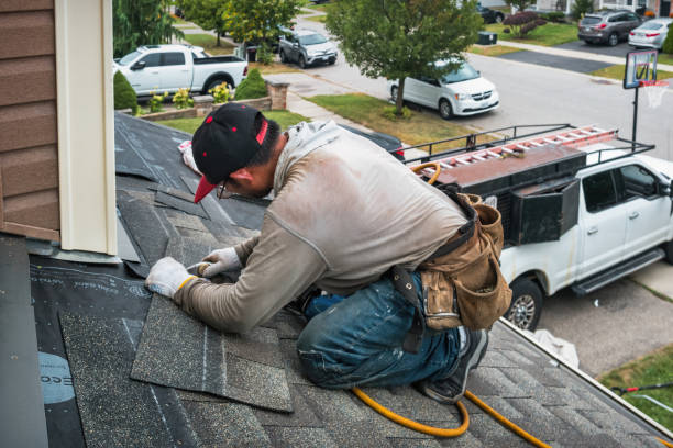 Professional Roof Replacement technician working in Avoca, WI